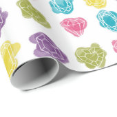 Wrapping Paper mit farbigen Diamanten Geschenkpapier (Rolleneckpunkt)