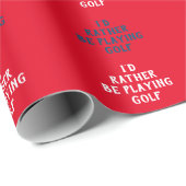 Wrapping Paper möchte ich lieber Golf spielen Geschenkpapier (Rolleneckpunkt)
