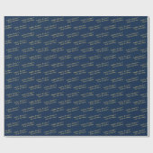 Wrapping Paper Name Age Navy & Gold 30th birthday Geschenkpapier (Flach)