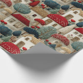 Wrapping Paper Needle Point Country Village Geschenkpapier (Ecke)