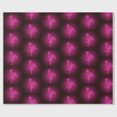 Wrapping Paper - Neon Lights Flamingo's Geschenkpapier (Flach)