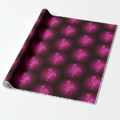Wrapping Paper - Neon Lights Flamingo's Geschenkpapier (Ungerollt)