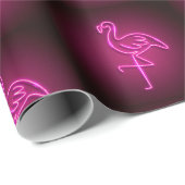 Wrapping Paper - Neon Lights Flamingo's Geschenkpapier (Rolleneckpunkt)