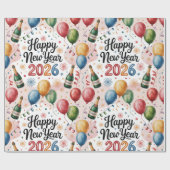 Wrapping Paper-New Year 2026 Geschenkpapier (Flach)