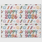 Wrapping Paper-New Year 2026 Geschenkpapier (Flach)