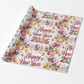Wrapping Paper-New Year 2026 Wrapping Paper Geschenkpapier (Ungerollt)