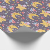 Wrapping Paper on Moon and Stars Geschenkpapier (Ecke)