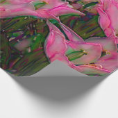 Wrapping Paper Open Hot Pink Tulips Geschenkpapier (Ecke)