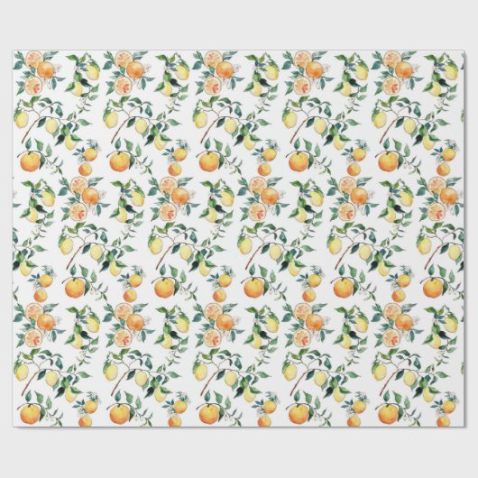 Wrapping Paper - Oranges and Lemons Geschenkpapier (Flach)