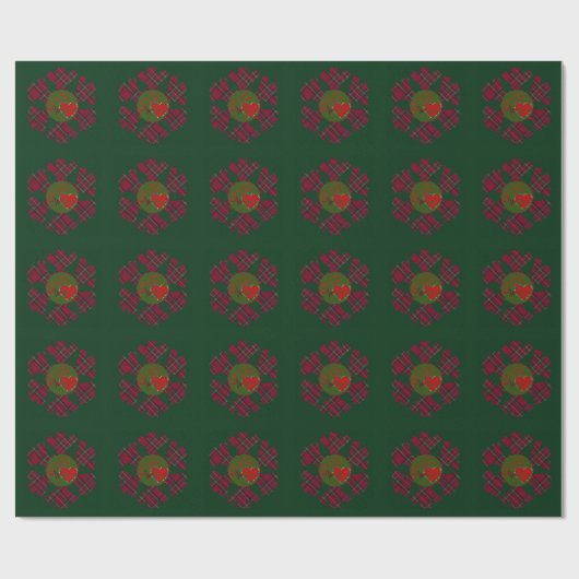 Wrapping Paper Plaid Snowflake Geschenkpapier (Flach)