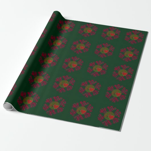 Wrapping Paper Plaid Snowflake  Geschenkpapier (Ungerollt)