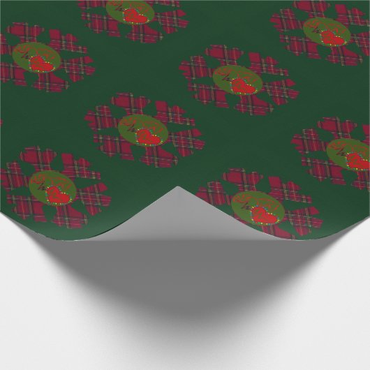 Wrapping Paper Plaid Snowflake Geschenkpapier (Ecke)