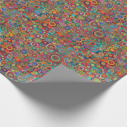 Wrapping Paper - Psychedelic Art Circles Geschenkpapier (Ecke)