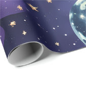 Wrapping Paper – Purple Celestial Moon Phases Geschenkpapier (Rolleneckpunkt)