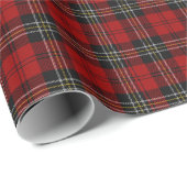 Wrapping Paper - Red Tartan Macpherson Clan Geschenkpapier (Rolleneckpunkt)