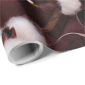 Wrapping Paper Roll Cotton Branch 60lb auf Dunklem Geschenkpapier (Rolleneckpunkt)