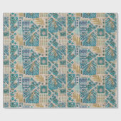 Wrapping Paper Roll of Hawaiian Botanical Blues Geschenkpapier (Flach)