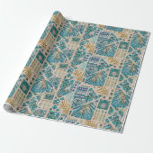 Wrapping Paper Roll of Hawaiian Botanical Blues Geschenkpapier (Ungerollt)