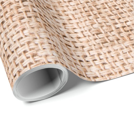 Wrapping Paper Roll Wheat on Burlap Sack Coun Geschenkpapier (Rolleneckpunkt)