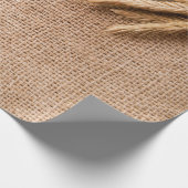 Wrapping Paper Roll Wheat on Burlap Sack Coun Geschenkpapier (Ecke)