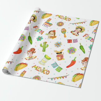 Wrapping Paper Rolle des mexikanischen Party Geschenkpapier