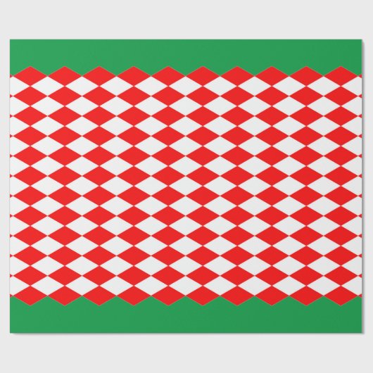 Wrapping Paper (ROTES, WEISS UND RED DIAMOND CHRIS Geschenkpapier (Flach)