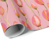 Wrapping Paper Royal Pink Tulipan Geschenkpapier (Rolleneckpunkt)