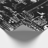 Wrapping Paper (schwarz-weiß) Geschenkpapier (Ecke)