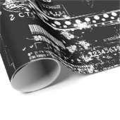 Wrapping Paper (schwarz-weiß) Geschenkpapier (Rolleneckpunkt)