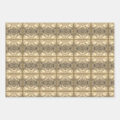 Wrapping Paper Set 3 Blätter Gold Gingko Blätter (Vorderseite 2)