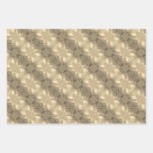 Wrapping Paper Set 3 Blätter Gold Gingko Blätter (Vorderseite)