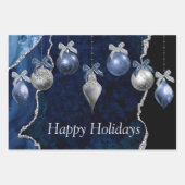 Wrapping Paper Set (3) Qty Happy Holidays Geschenkpapier Set (Vorderseite 3)