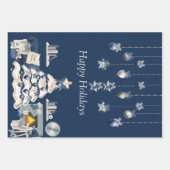 Wrapping Paper Set (3) Qty Happy Holidays Geschenkpapier Set (Vorderseite 2)