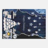Wrapping Paper Set (3) Qty Happy Holidays Geschenkpapier Set (Vorderseite)