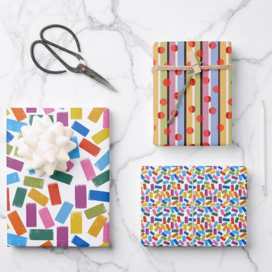 wrapping paper set confetti geschenkpapier set (Vorderseite)