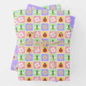 Wrapping Paper Set für Frühjahrspatches Geschenkpapier Set (Beispiel)