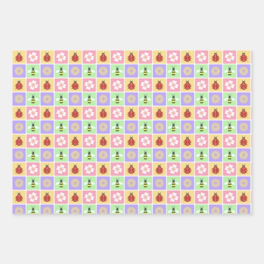 Wrapping Paper Set für Frühjahrspatches Geschenkpapier Set (Vorderseite 3)