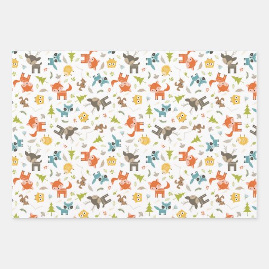 Wrapping Paper Set für Holzbauelemente Geschenkpapier Set (Vorderseite 2)