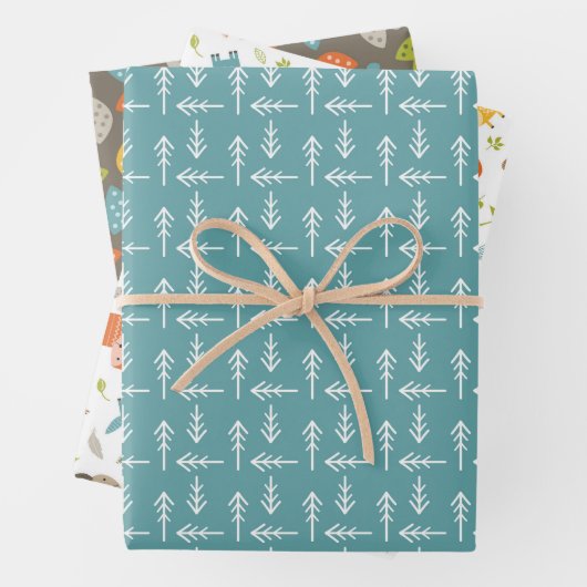 Wrapping Paper Set für Holzbauelemente Geschenkpapier Set (Beispiel)