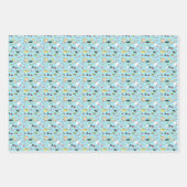 Wrapping Paper Set für Weihnachtshühner mit 3 Blät Geschenkpapier Set (Vorderseite 3)