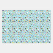 Wrapping Paper Set für Weihnachtshühner mit 3 Blät Geschenkpapier Set (Vorderseite 2)