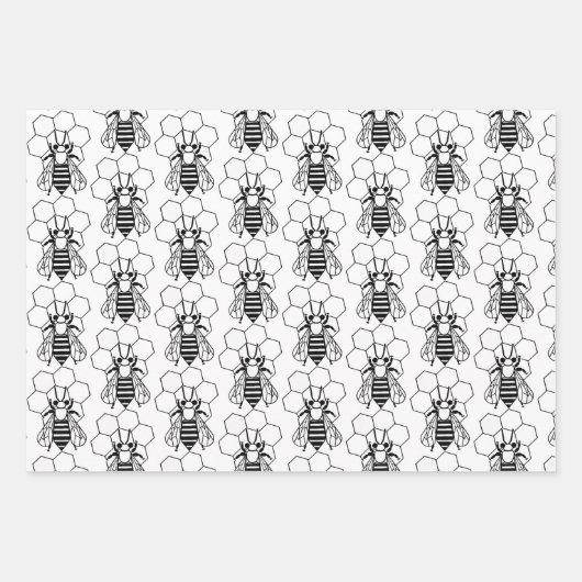 Wrapping Paper Set - Graphic Bees Geschenkpapier Set (Vorderseite 3)