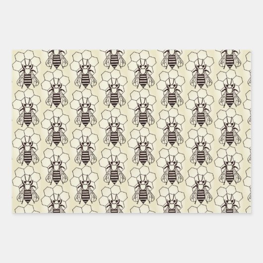 Wrapping Paper Set - Graphic Bees Geschenkpapier Set (Vorderseite 2)