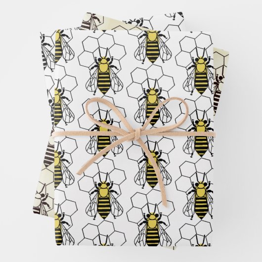 Wrapping Paper Set - Graphic Bees Geschenkpapier Set (Beispiel)