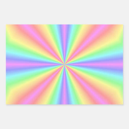 Wrapping Paper Set - Groovy Radiant Rainbow Geschenkpapier Set (Vorderseite 2)