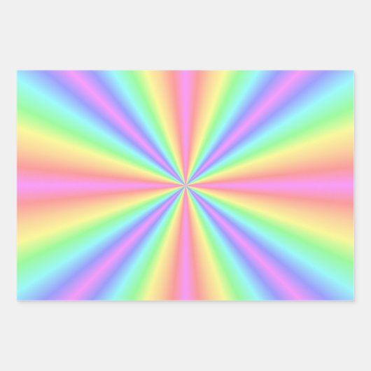Wrapping Paper Set - Groovy Radiant Rainbow Geschenkpapier Set (Vorderseite)