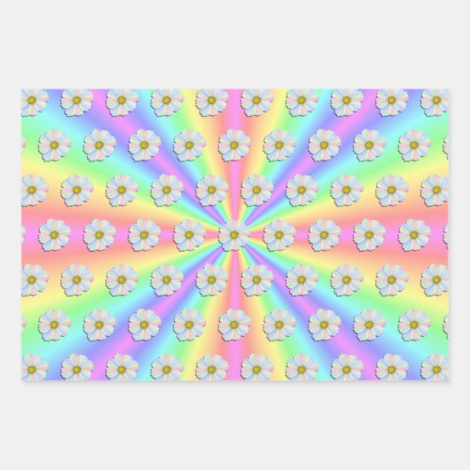 Wrapping Paper Set - Groovy Radiant Rainbow Geschenkpapier Set (Vorderseite 3)