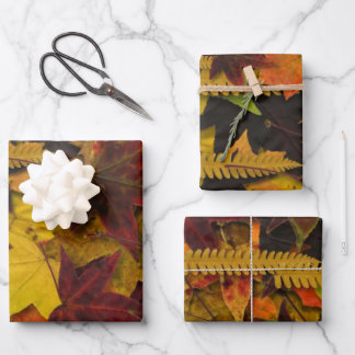 Wrapping Paper Set - Herbstleder Geschenkpapier Set