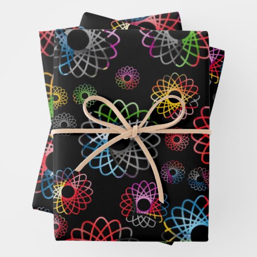 Wrapping Paper Set - Spirograph Meet Black Magic Geschenkpapier Set (Beispiel)