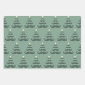 Wrapping Paper Sheet "Christmas Mustache Trees" Geschenkpapier Set (Vorderseite 2)
